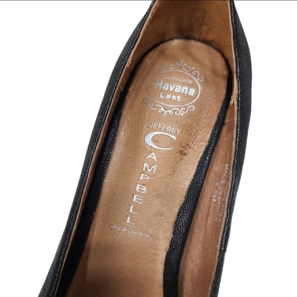 Jeffrey Campbell Monet Wood Wedge Leather Strap Heels - Picture 10 of 10